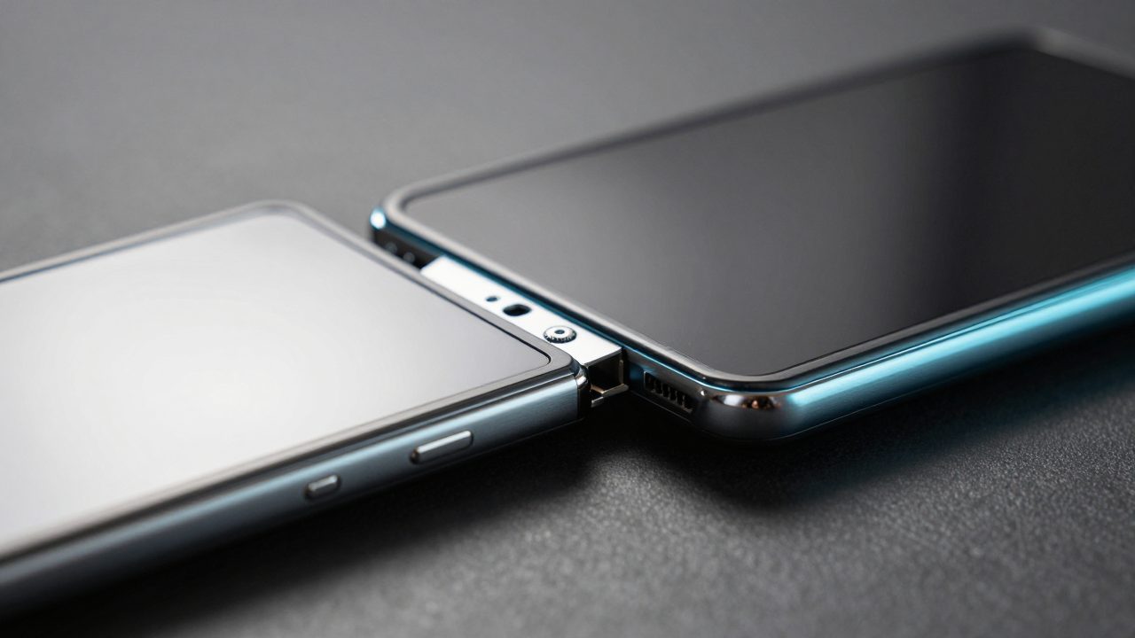 Illustration évoquant un smartphone à écran pliable